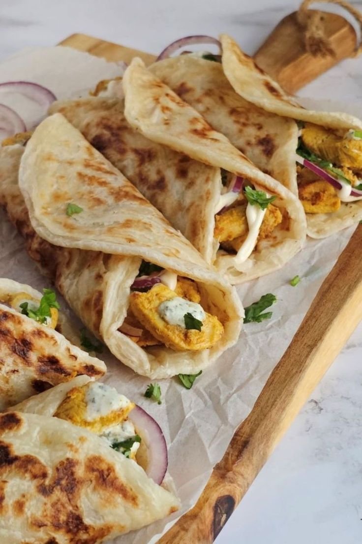 Chicken Cheese Paratha Roll